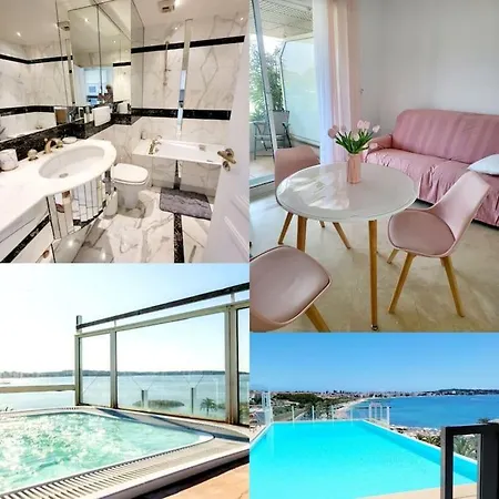Pink Front De Piscine Rooftop Yourhosthelper Vallauris